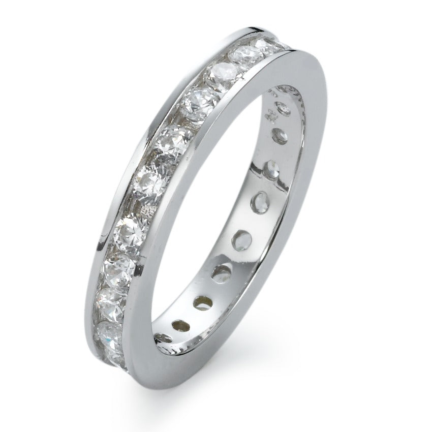 Memory Ring Silber Zirkonia weiss rhodiniert