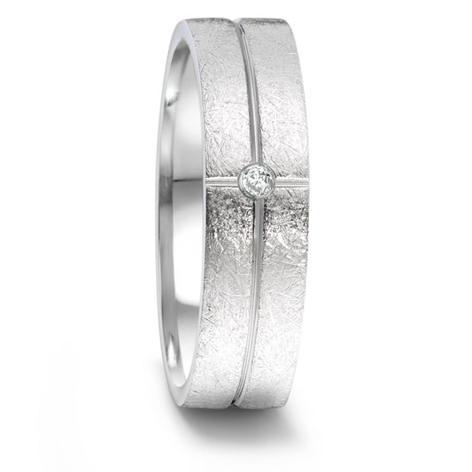 Partnerring Edelstahl Diamant 0.02 ct, tw-si