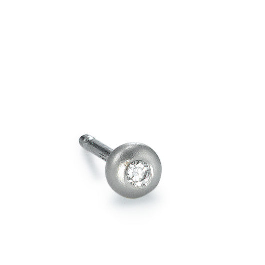 Ohrstecker 1 Stk 950 Platin Diamant 0.02 ct, w-si Ø4 mm