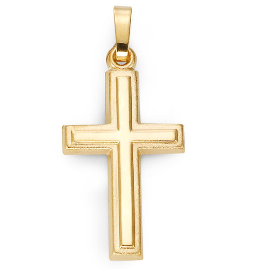 Anhänger 750/18 K Gelbgold Kreuz