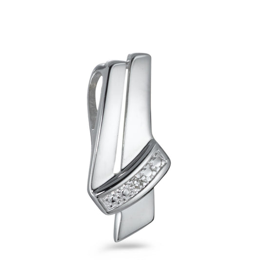 Anhänger 750/18 K Weissgold Diamant 0.005 ct, w-si