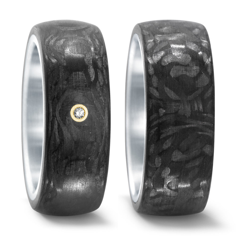 Partnerring Edelstahl, Carbon