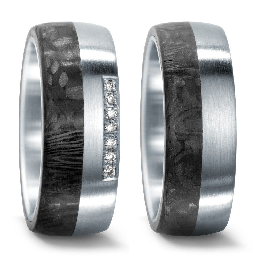 Partnerring Edelstahl, Carbon