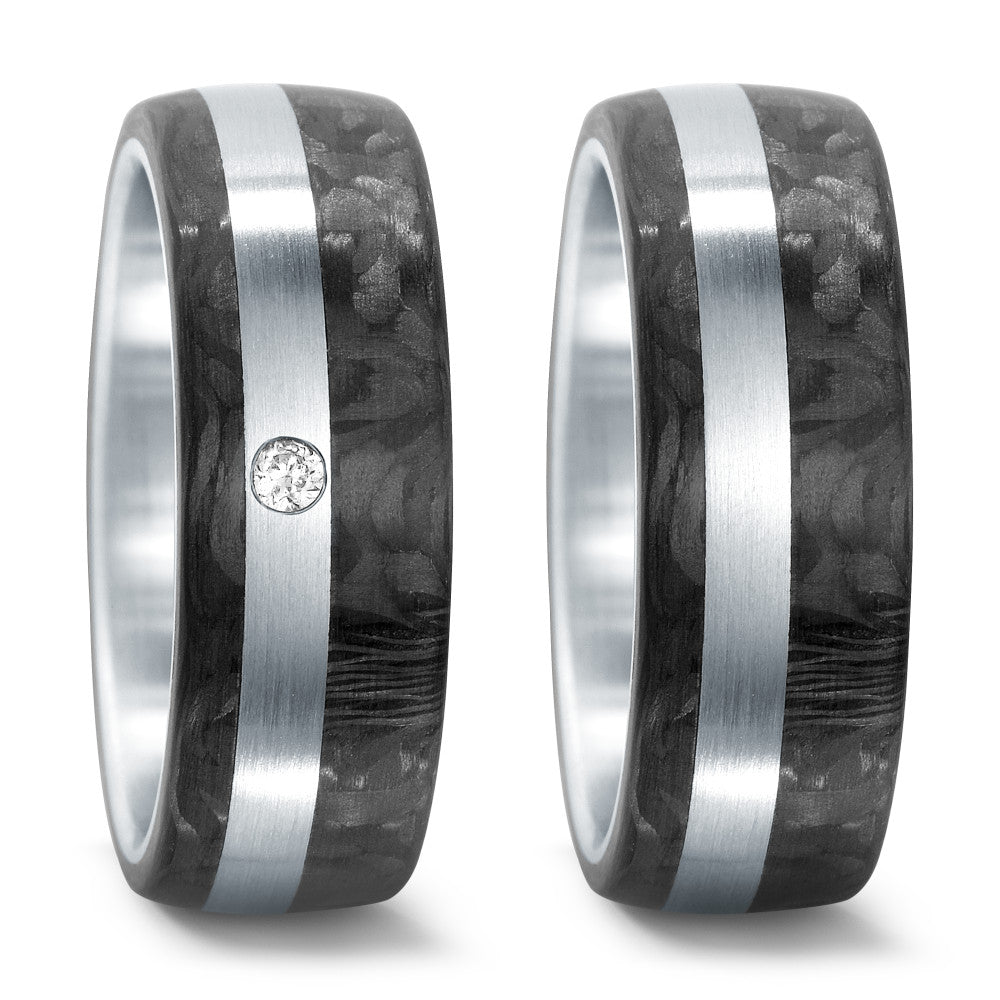 Partnerring Edelstahl, Carbon