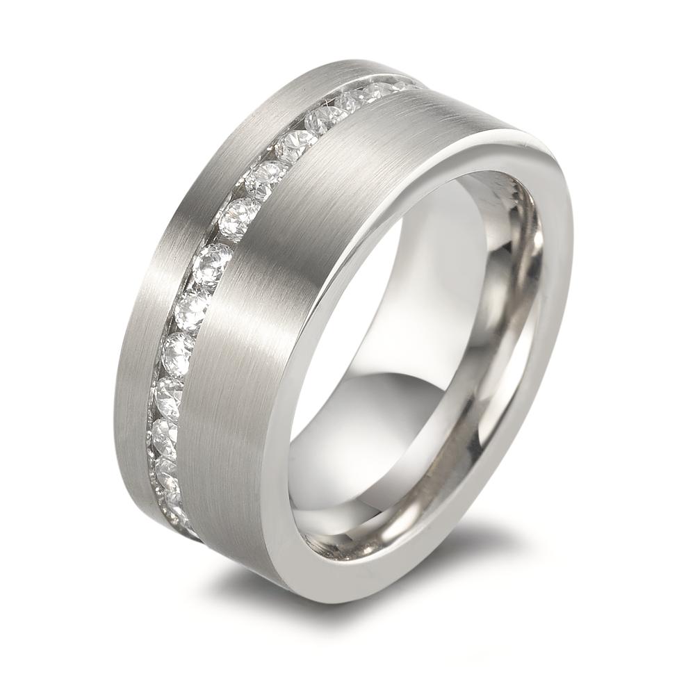 Memory Ring Edelstahl Zirkonia