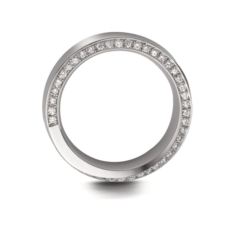 Fingerring 950 Platin Diamant 0.575 ct, tw-vvsi