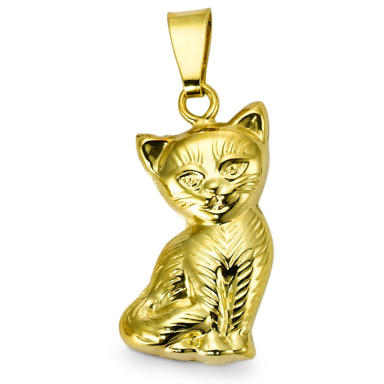 Anhänger 750/18 K Gelbgold Katze