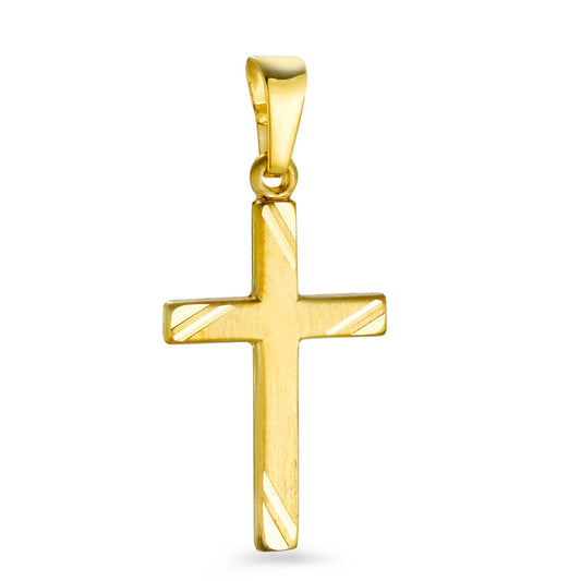 Anhänger 750/18 K Gelbgold Kreuz