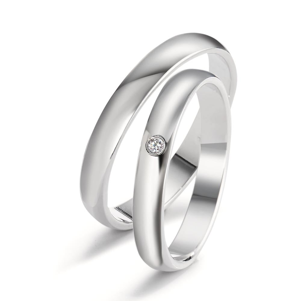 Partnerring Silber Zirkonia