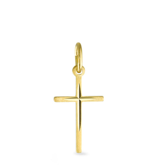 Anhänger 750/18 K Gelbgold Kreuz