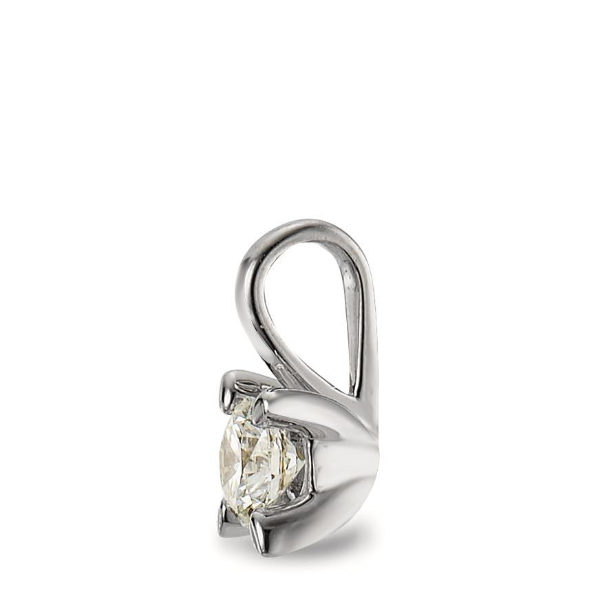 Anhänger 750/18 K Weissgold Diamant weiss, 0.15 ct, Brillantschliff, w-si