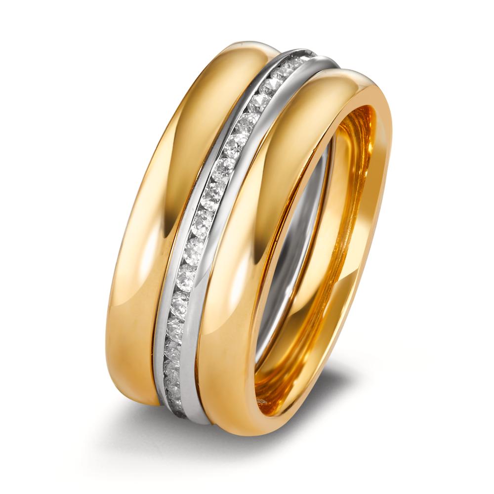 Memory Ring Edelstahl Zirkonia