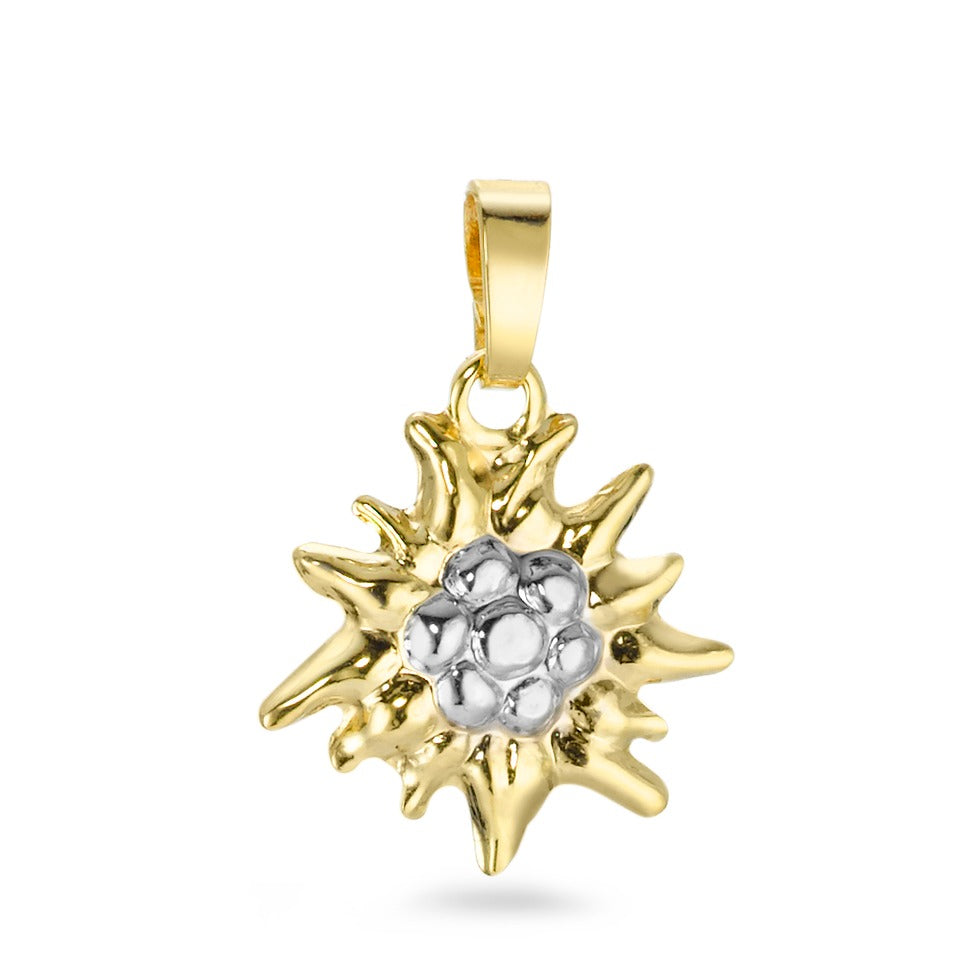 Anhänger 375/9 K Gelbgold Edelweiss Ø12 mm