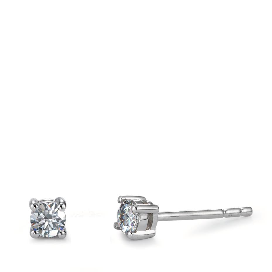 Ohrstecker 750/18 K Weissgold Diamant 0.24 ct, 2 Steine, w-si Ø3.2 mm