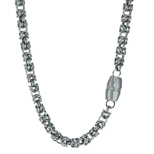 Collier Edelstahl Zirkonia 48 cm Ø10 mm