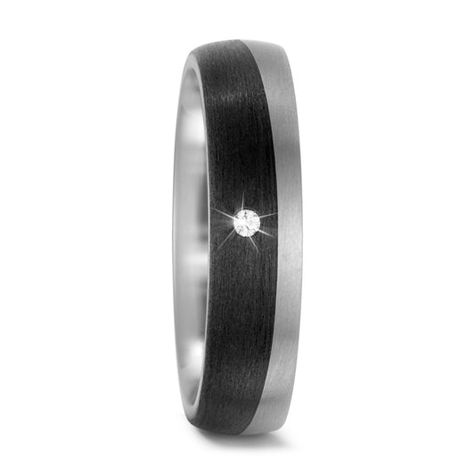 Partnerring Titan, Carbon Diamant 0.02 ct, w-si