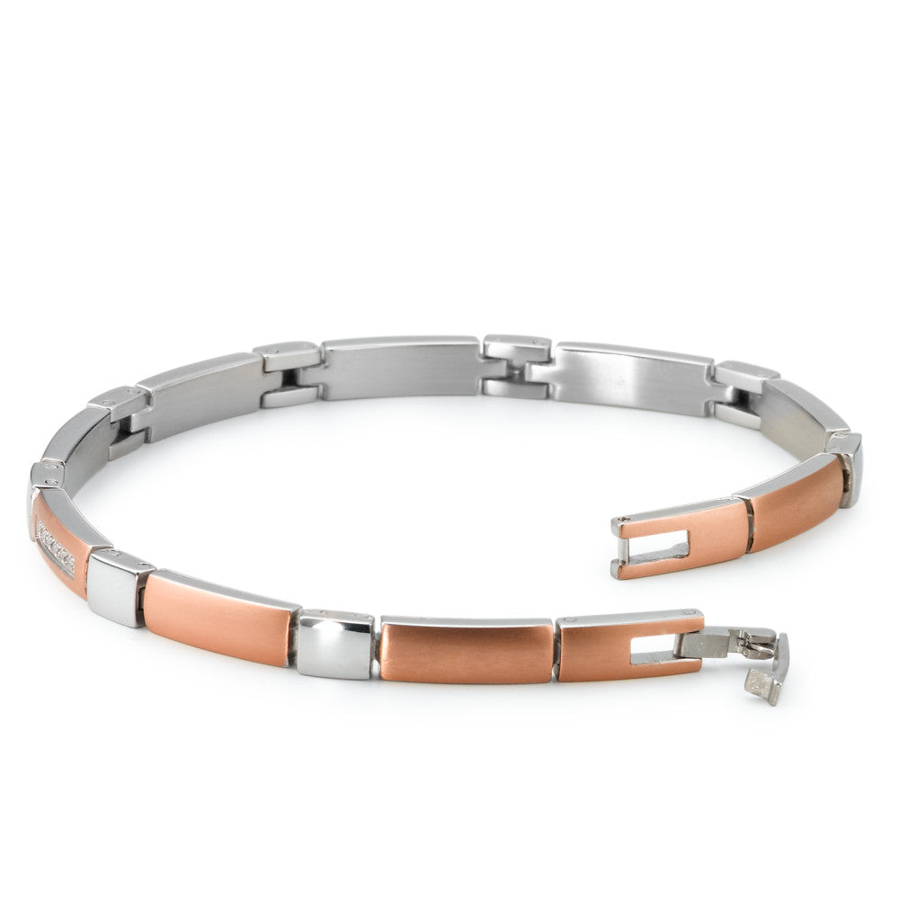 Armband Edelstahl Zirkonia IP beschichtet