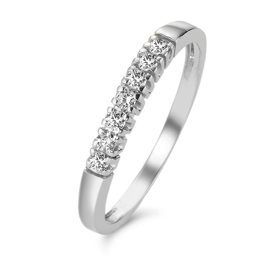 Memory Ring 750/18 K Weissgold Zirkonia 7 Steine