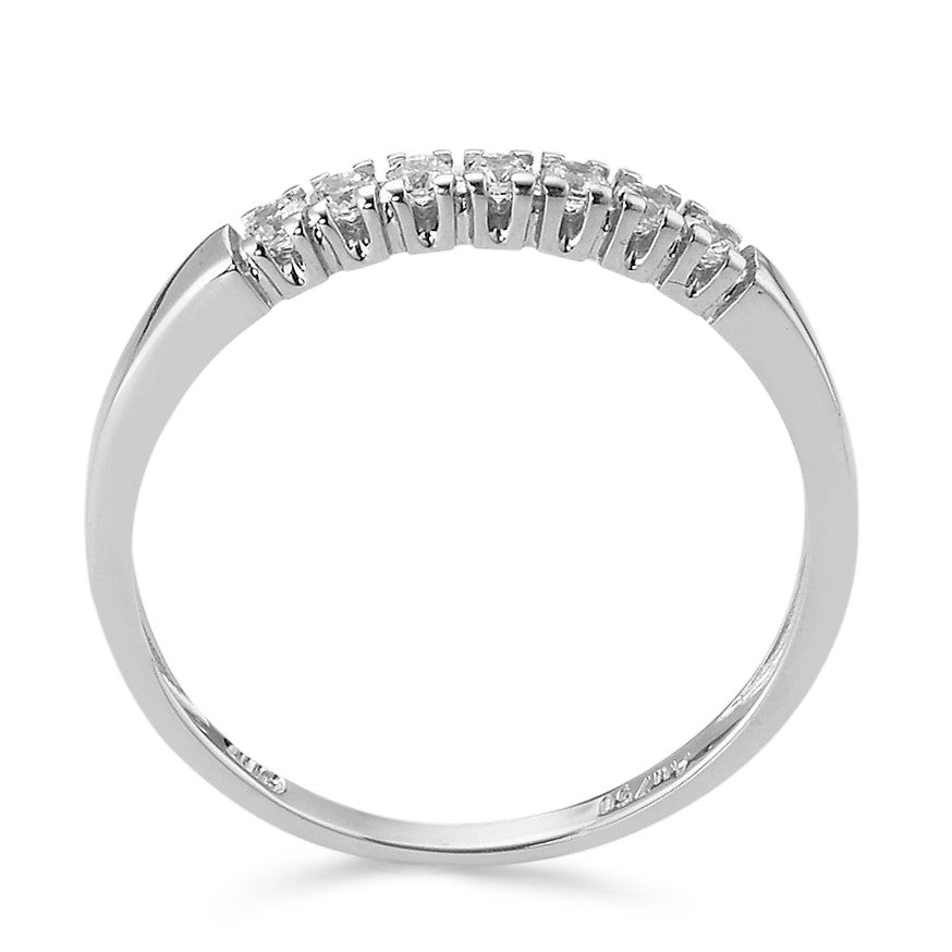 Memory Ring 750/18 K Weissgold Zirkonia 7 Steine