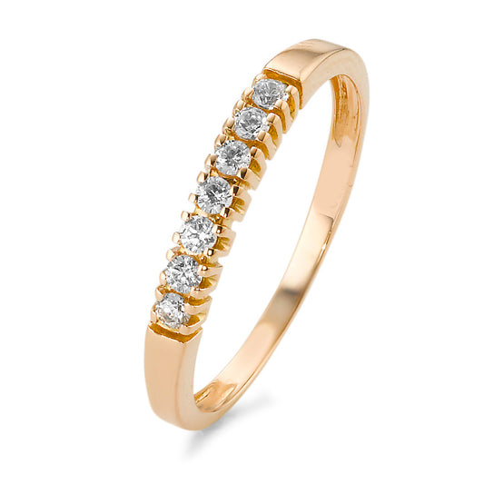 Memory Ring 750/18 K Rotgold Zirkonia 7 Steine