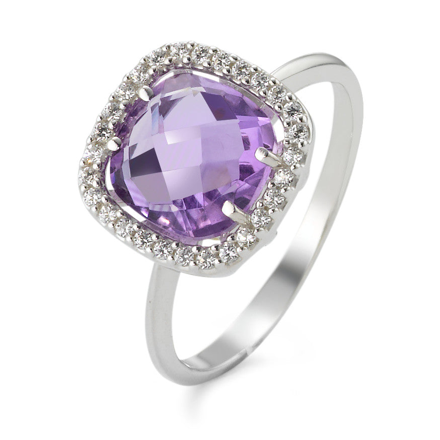 Fingerring 750/18 K Weissgold Amethyst violett Ø10 mm