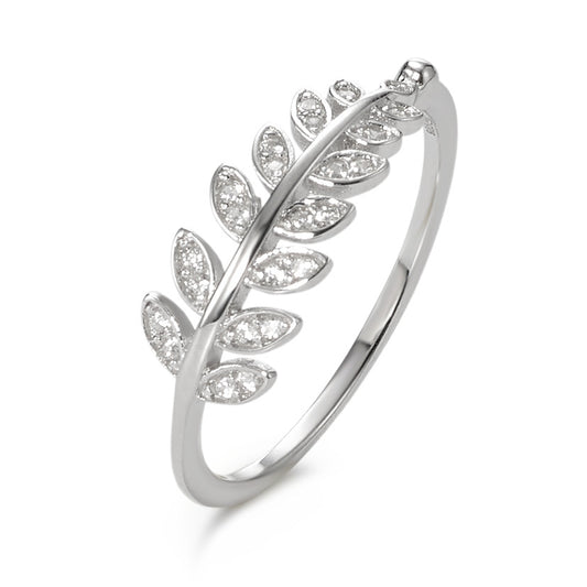 Fingerring Silber Zirkonia 24 Steine rhodiniert