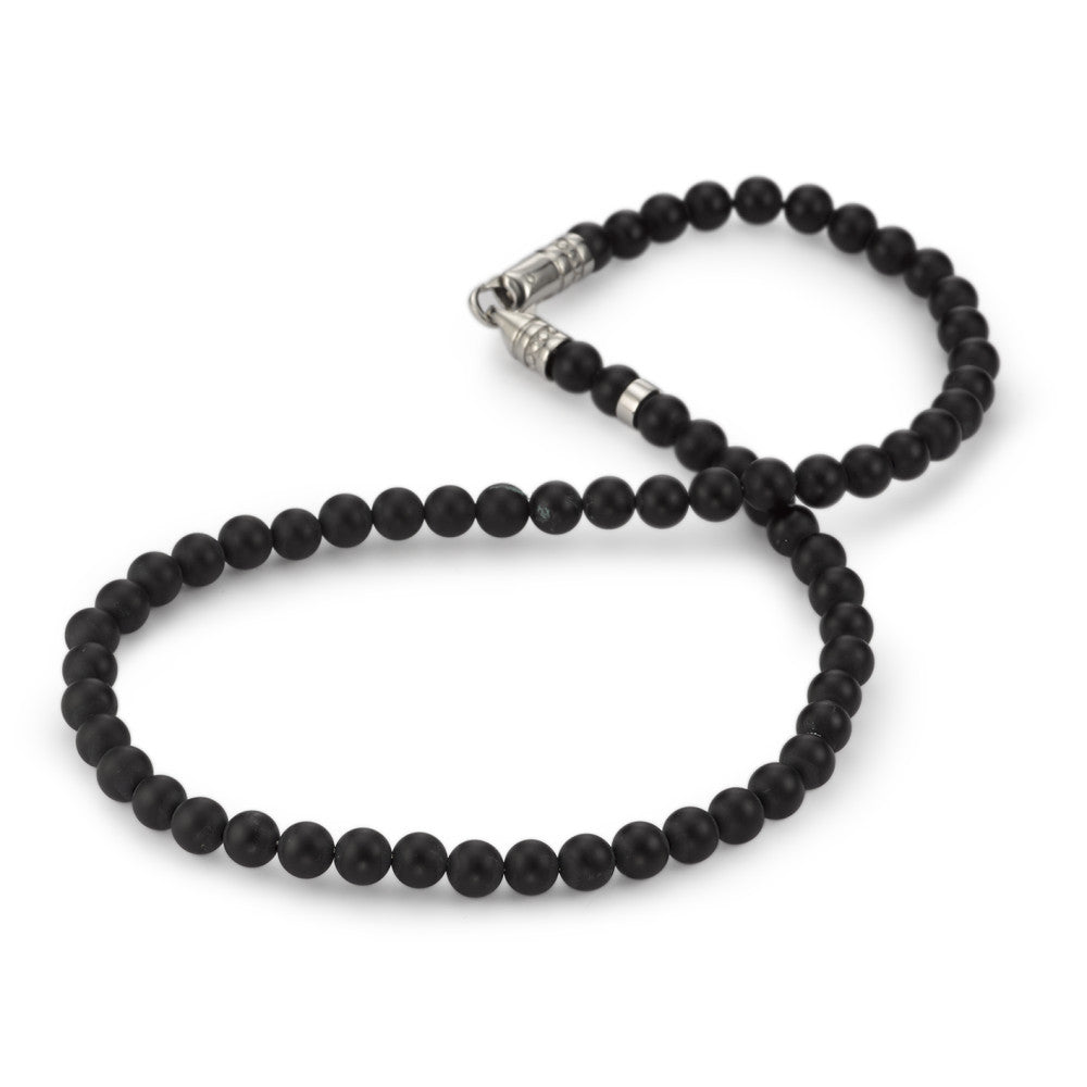 Collier Edelstahl Onyx Ø6 mm