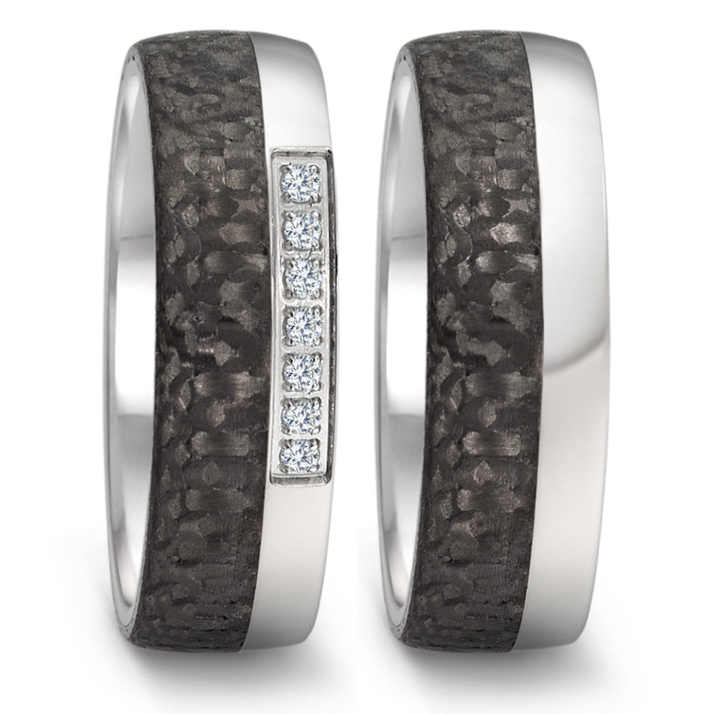 Partnerring Edelstahl, Carbon