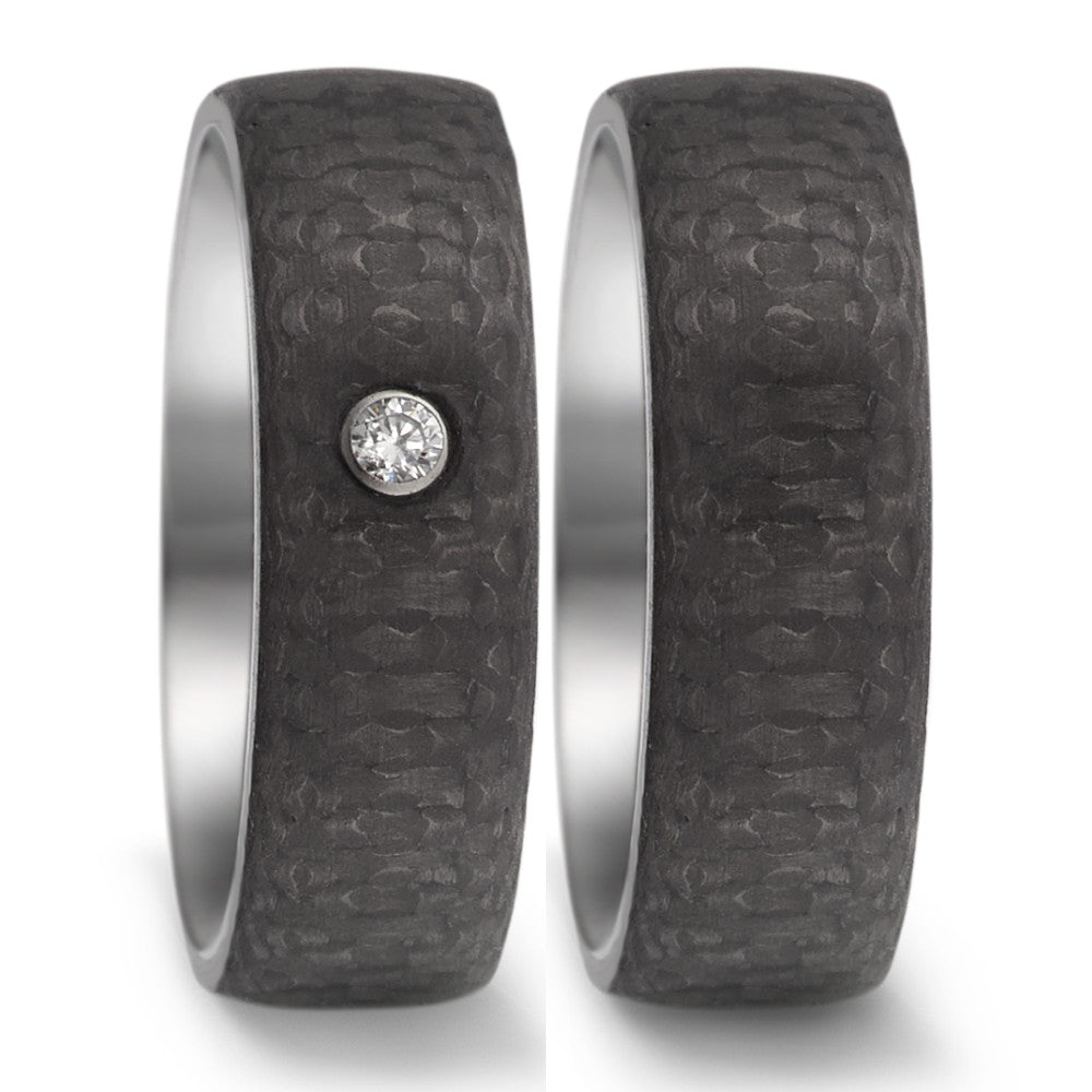 Partnerring Edelstahl, Carbon