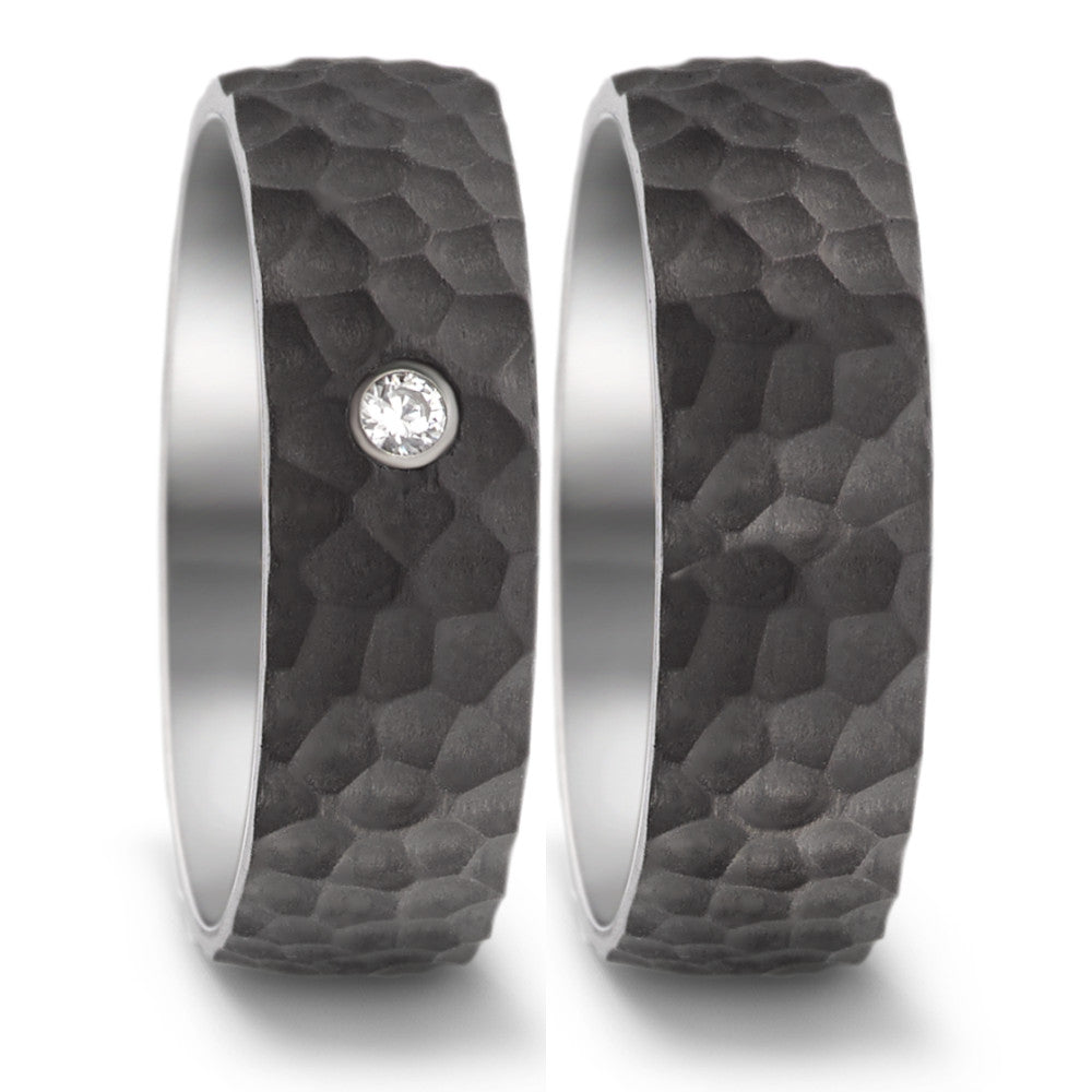 Partnerring Edelstahl, Carbon