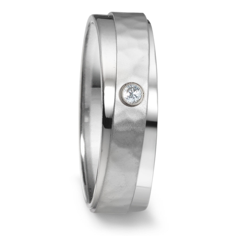 Partnerring Edelstahl Zirkonia