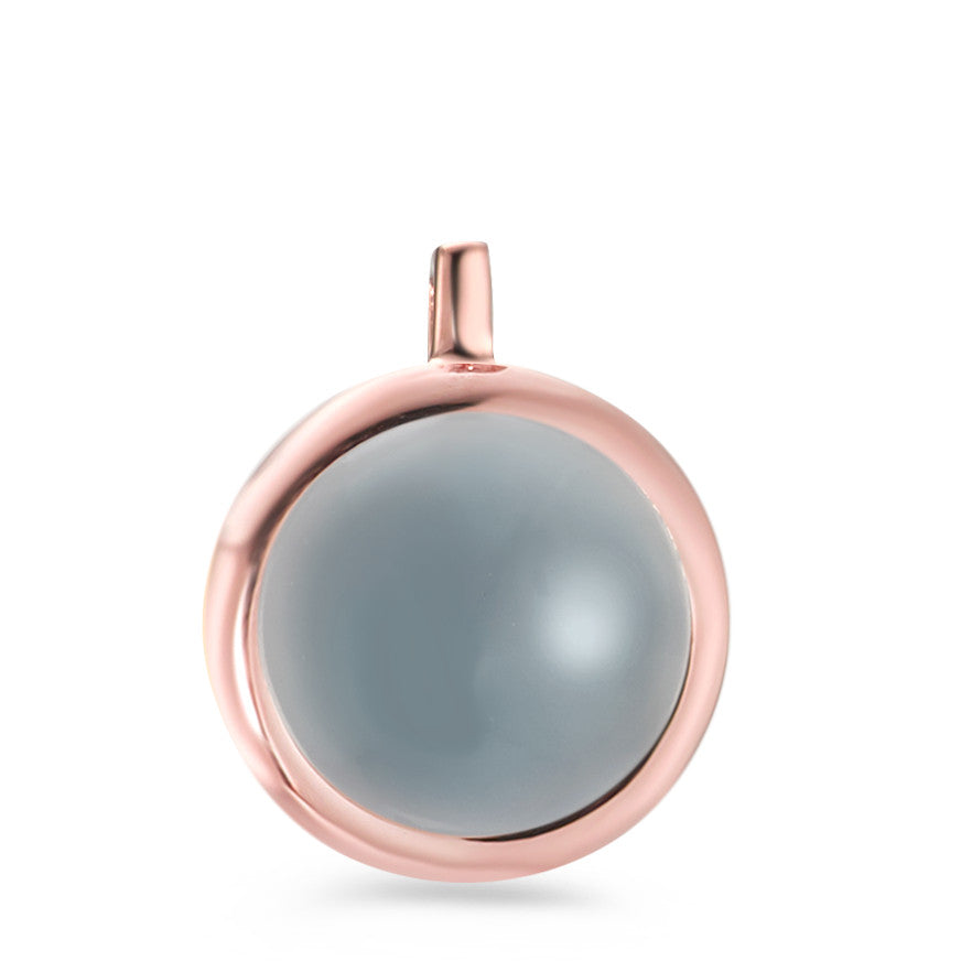 Anhänger Silber Chalcedon rosé vergoldet Ø12.5 mm