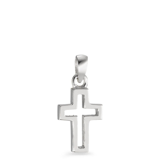 Anhänger Silber rhodiniert Kreuz