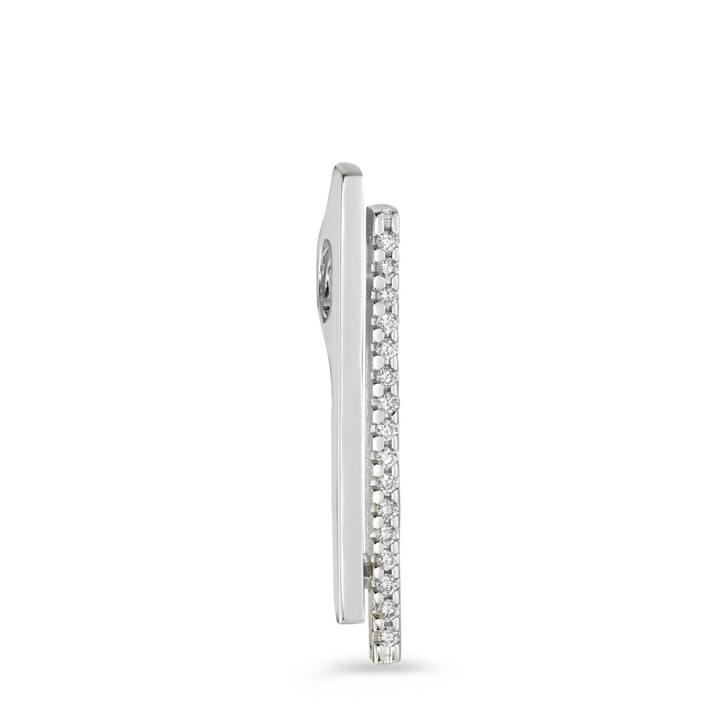 Anhänger 750/18 K Weissgold Diamant weiss, 0.08 ct, 16 Steine, Brillantschliff, w-si