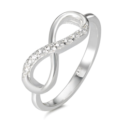 Fingerring Silber Zirkonia 9 Steine Infinity