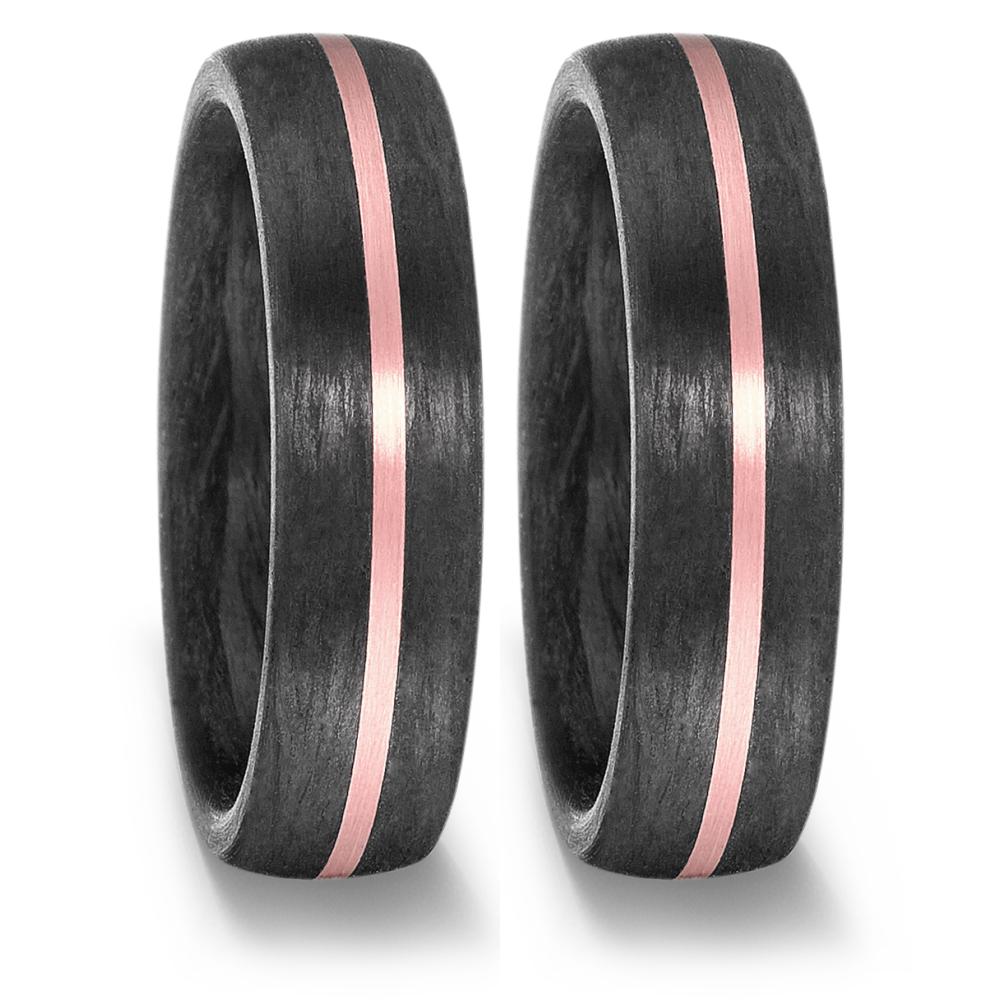 Partnerring 585/14 K Rosegold, Carbon