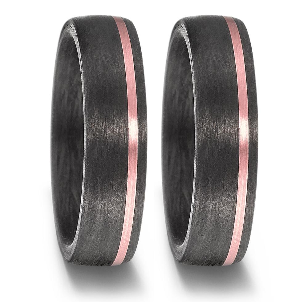 Partnerring 585/14 K Rosegold, Carbon