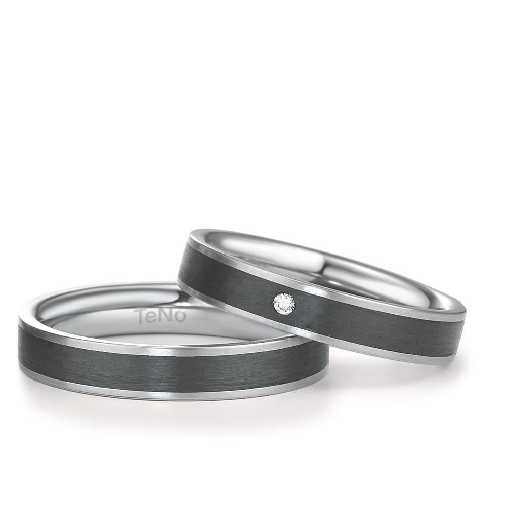 Partnerring Edelstahl, Carbon