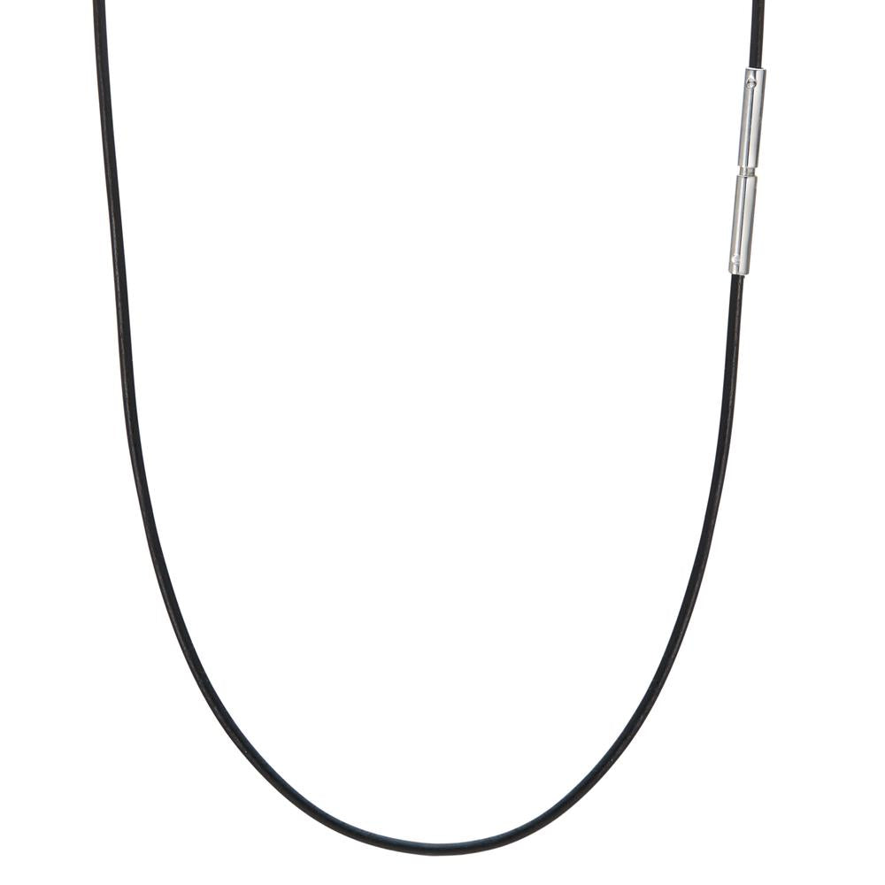 Collier Leder, Edelstahl 40 cm Ø1 mm