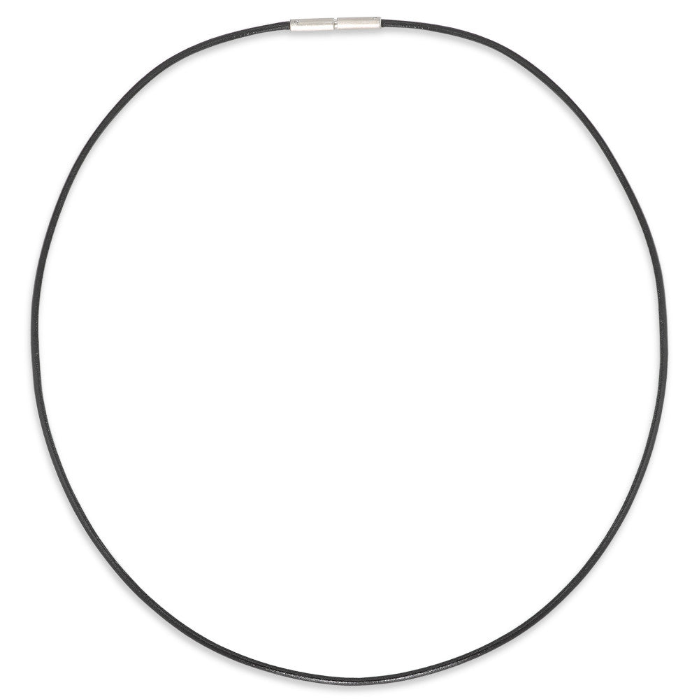 Collier Leder, Edelstahl 45 cm Ø1.5 mm