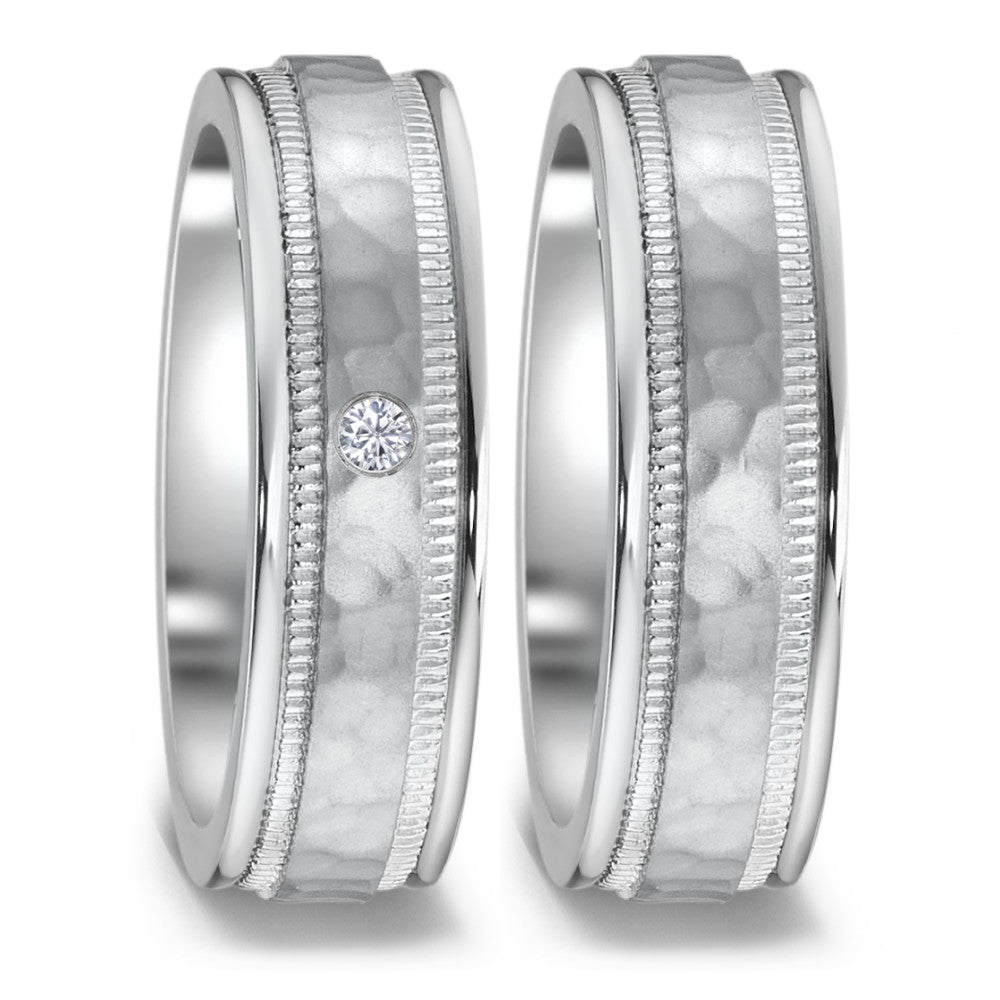 Partnerring Edelstahl Zirkonia