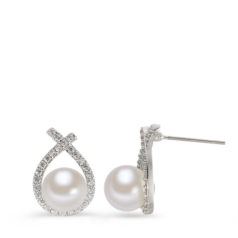 Ohrstecker Metall Zirkonia shining Pearls