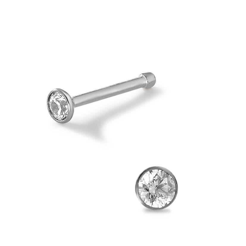 Nasenstecker Titan Zirkonia weiss Ø2.4 mm