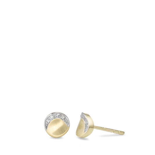 Ohrstecker 375/9 K Gelbgold Zirkonia 8 Steine Ø6.5 mm