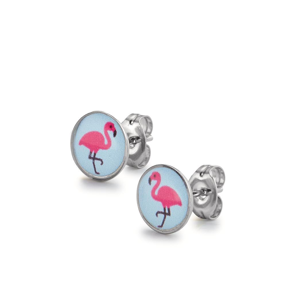 Ohrstecker antiallergisch Flamingo Ø8 mm