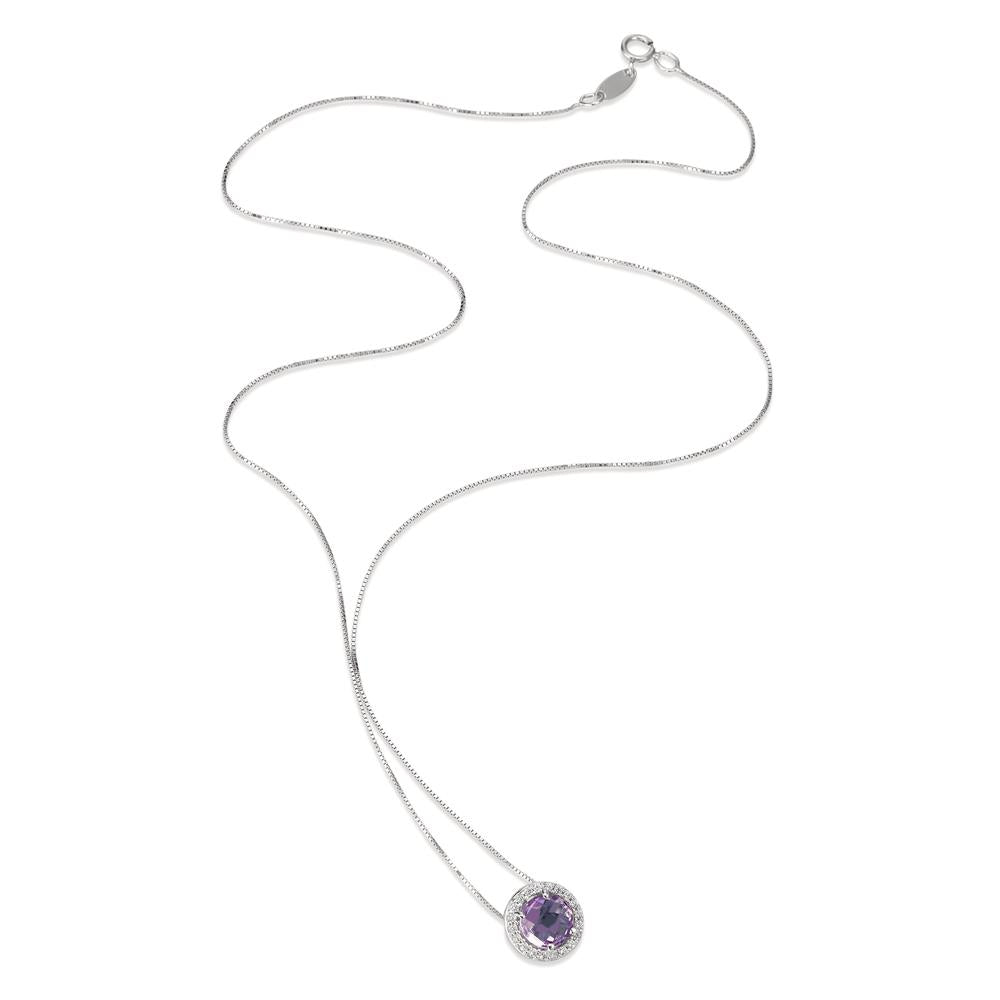 Collier 750/18 K Weissgold Amethyst 42 cm