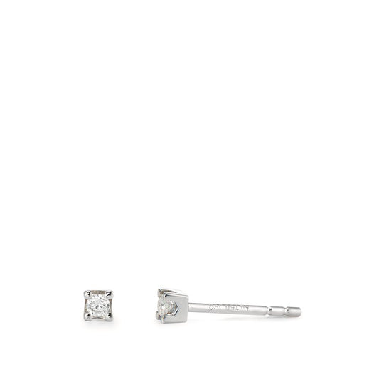 Ohrstecker 750/18 K Weissgold Diamant 0.06 ct, 2 Steine, w-si Ø2.5 mm