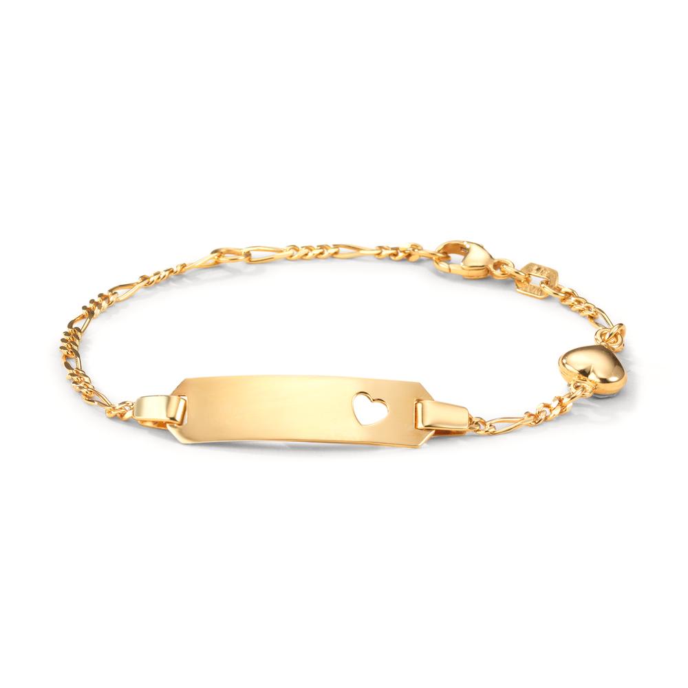 Gravurarmband 375/9 K Gelbgold Herz 12-14 cm verstellbar