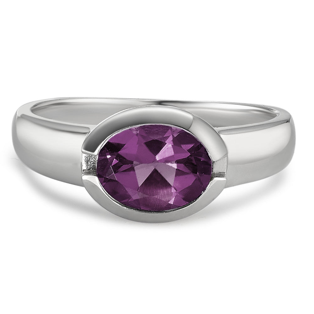 Fingerring 375/9 K Weissgold Amethyst