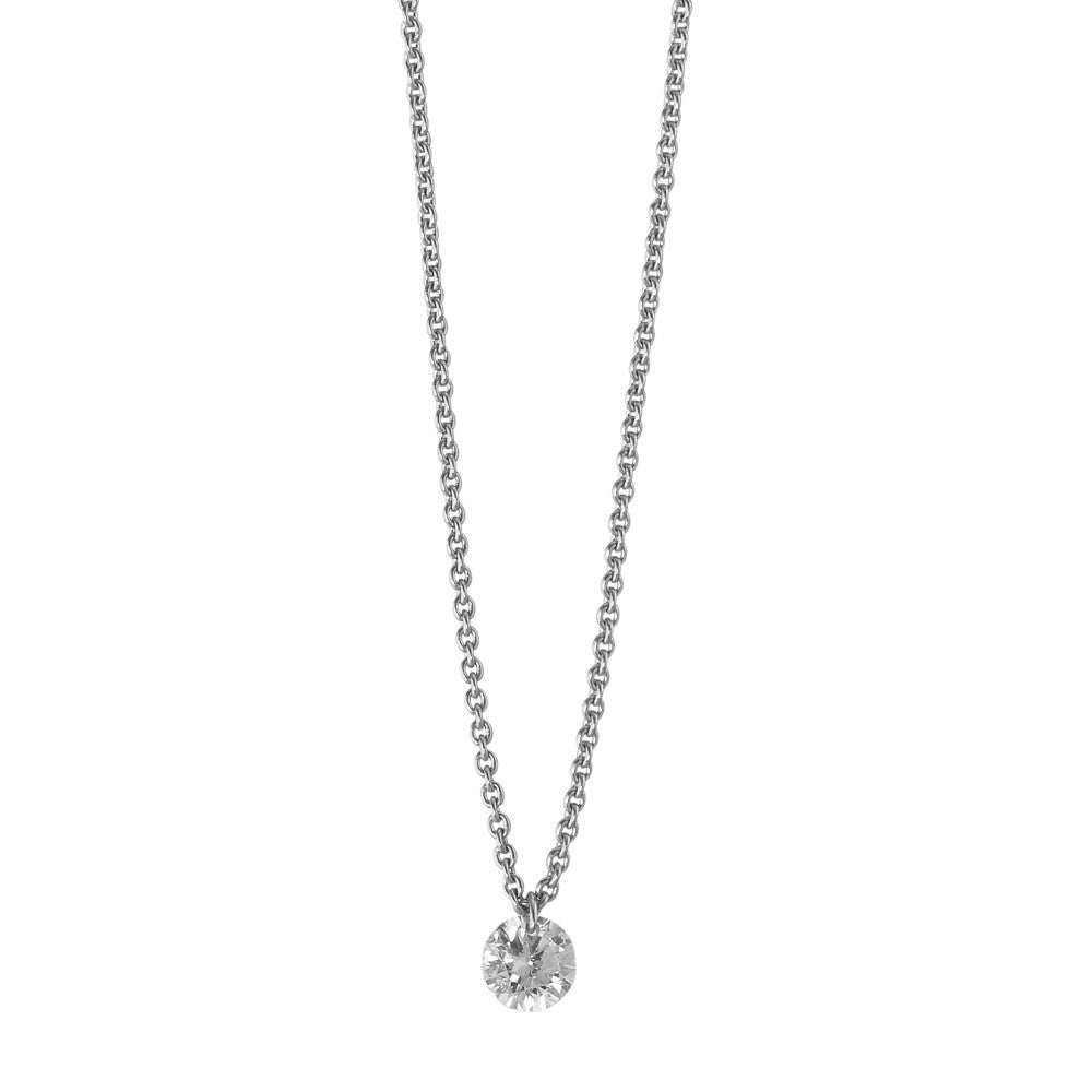 Collier 750/18 K Weissgold Diamant 0.10 ct